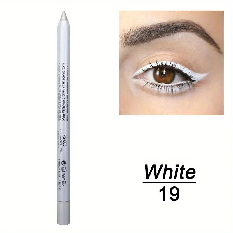 1pcs Waterproof Eyeliner Set with Glitter Effect, Includes Eye Shadow & Highlighter Pens, Colorful Makeup Kit for Stunning Looks