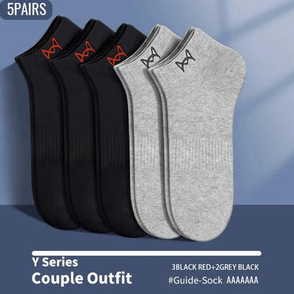 MiiOW Pure Cotton Short Sock Men Sport Non-Slip Invisible Ankle Sock Summer Anti Sweat Deodorant Breathable Business Dress Sock