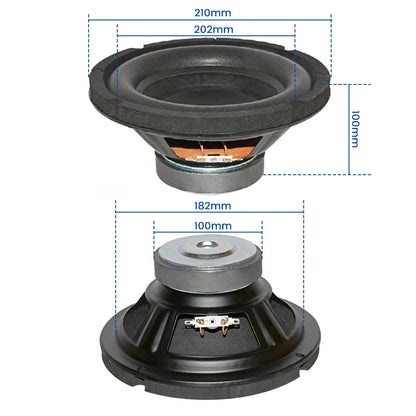 AIYIMA 8 Inch Subwoofer Audio Speaker 4 Ohm 80W Home Theater Woofer Louderspeaker Driver 100 Magnetic Bubble Edge