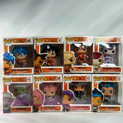 8 Styles Dragon Ball Funko POP Figures Goku Black Rose Piccolo Trunks Collectible Anime Desktop Decor Gift