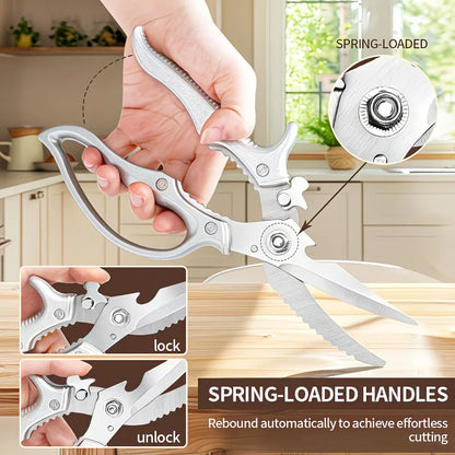Can Open Bottle Chicken Bone Scissors Kitchen Scissor Sharp Blade BBQ Cleaver Meat Vegetable Fish Convenient Chicken Bone Shears