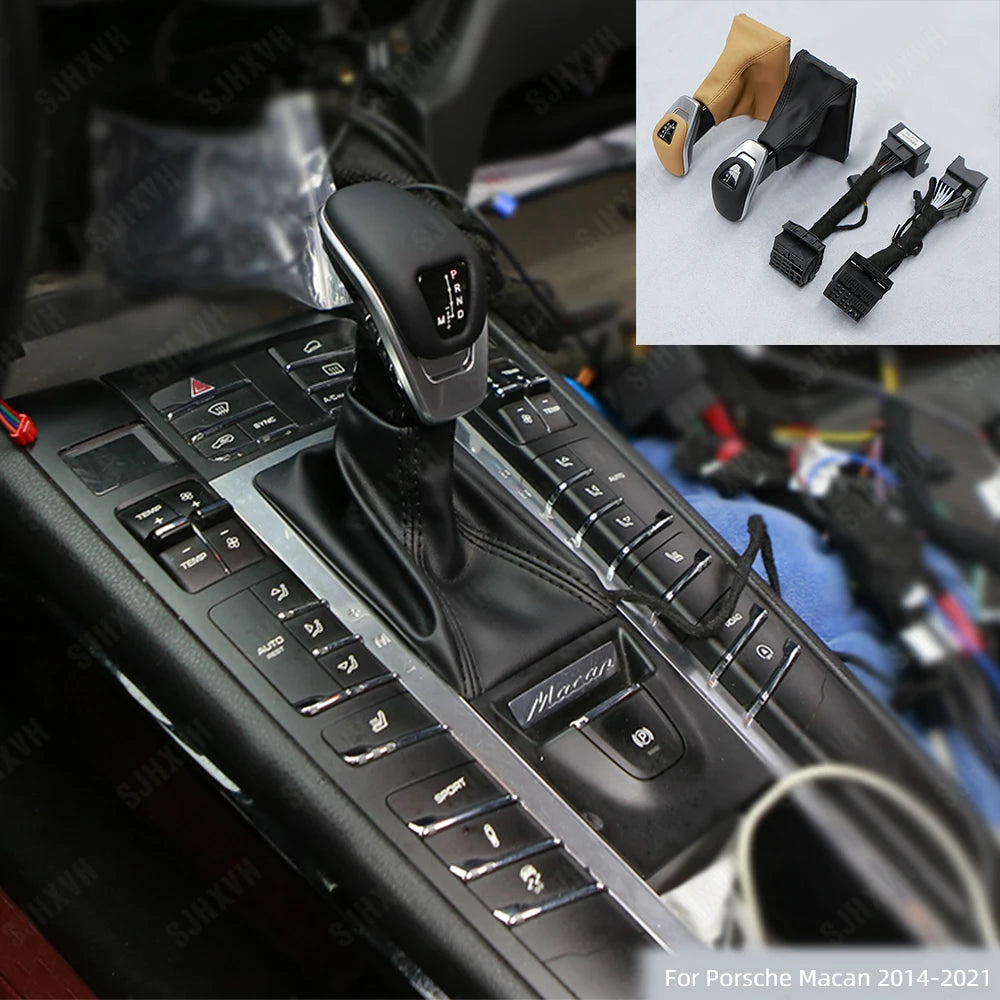 For 14-20 Models of Porsche Macan Car Interior Modification and Upgrade, Transmission Button Handle Lever Car Accessories