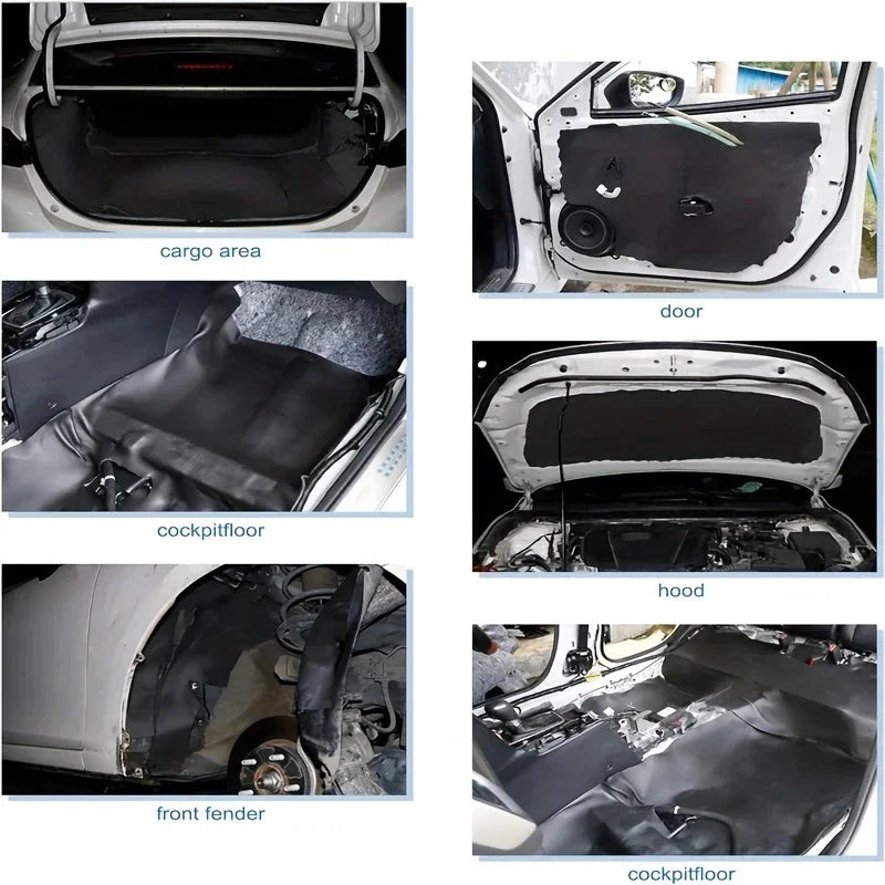 Self-adhesive Rubber Foam Roll Versatile Soundproofing Insulation Easy-Cut for DIY Ideal for Roofs Cars Noise Insulation Mats