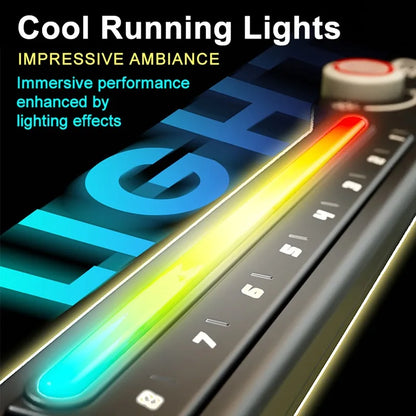 Multifunctional Stringless Electric Guitar Foldable DJ Guitar with Ambient Light Bluetooth Connectivity Musical Instrument Gift
