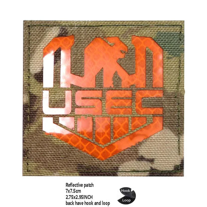 PVC Rubber Patch USEC Team Badge BEAR Magic Armband IR Reflective Tactical Morale Backpack Hook and Loop Patches for Clothing