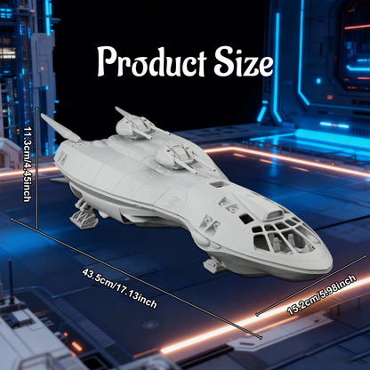 Sci-Fi Scout Ship Miniature – RPG Terrain Accessory for Space Exploration & Tabletop Roleplay, Collectible Gift for Gamers