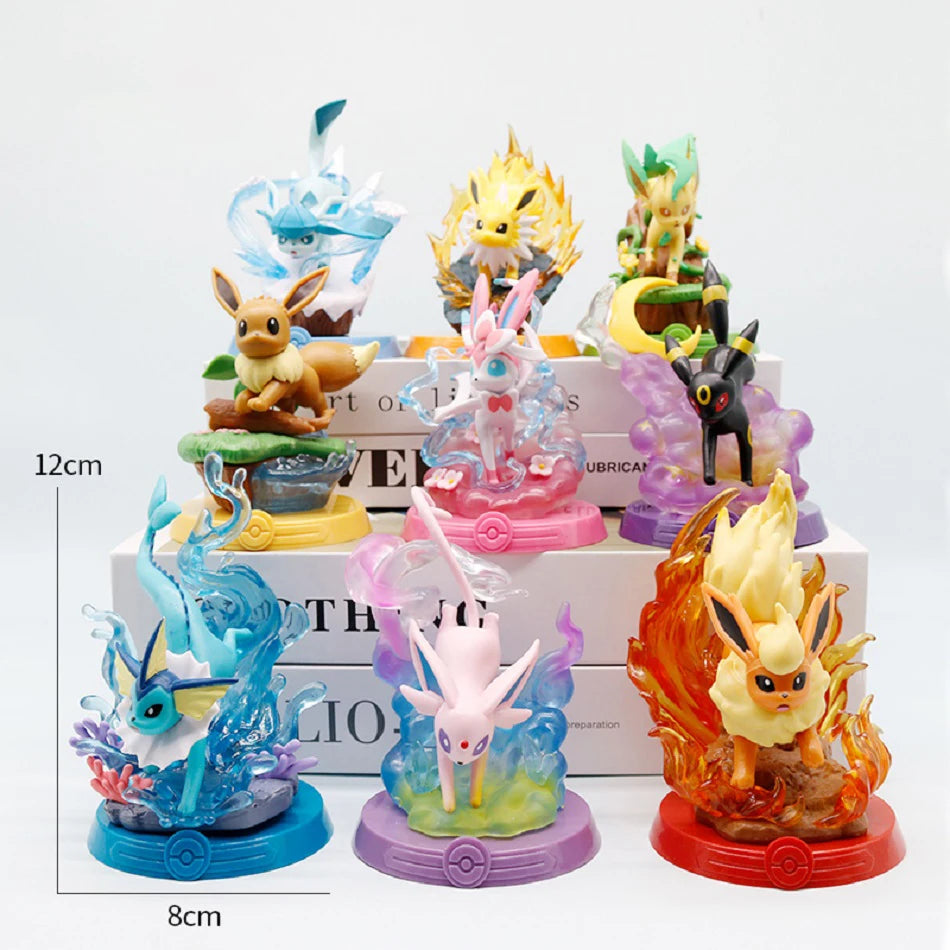 8 style Pokémon Action Doll Pikachu Adventure Eevee Blind Box Anime Model Desktop Decorations Pok é mon Toys Fans Birthday Gift