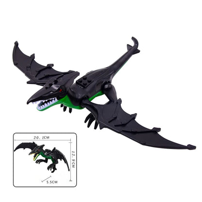 Jurassic Dinosaurs Spinosaurus Large Brick Toy Joints Open Mouth 7 Color Designs, Collectible Decor DIY Puzzle Assembly Gift