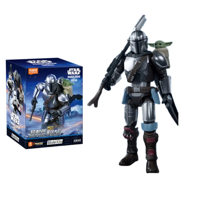 BLOKEES Star Wars Series Brick Figures Beyond Edition The Mandalorian and Grogu Imperial Stormtrooper Assembled Model Toy Gift