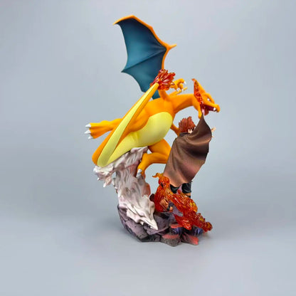 17cm/6.69in Anime Pokemen Figure Charizard Gary Oak Action Figures Pvc Statue Desktop Ornamen Collection Model Toys Gifts