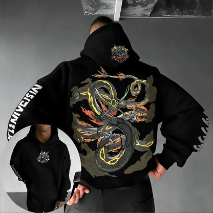 2026 Pokémon Handheld Game Rayquaza Printed Cotton Hoodie Spring/summer New Harajuku Unisex Loose Casual Y2K Parent-child Top
