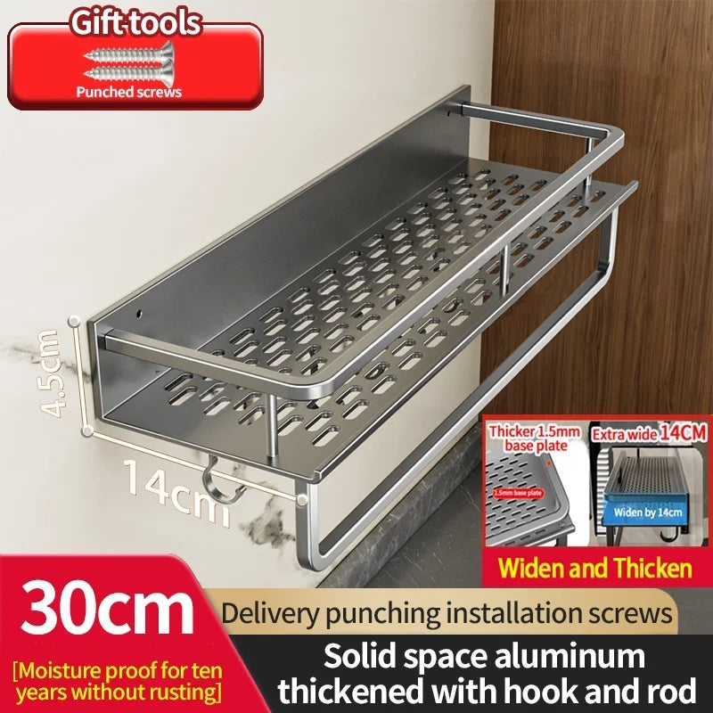 Kitchen Multifunctional Seasoning Storage Rack Wall Mounted Household Bathroom Wall Storage Rack