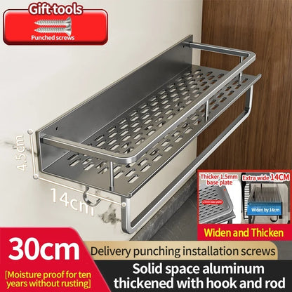Kitchen Multifunctional Seasoning Storage Rack Wall Mounted Household Bathroom Wall Storage Rack