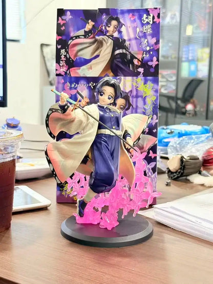 New 18cm Demon Slayer Shinobu Kochou Collectible Anime Figure Pvc Statue Desktop Decoration For Adult Collectors Fans