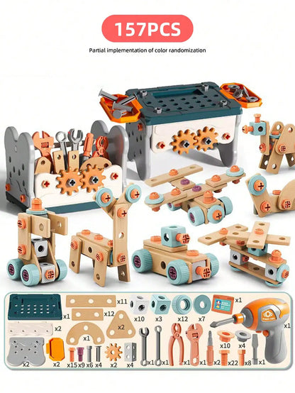 Kids Tool Set Toys DIY Nut Assembly Pretend Play Repair Construction Tool Kit for Toddlers Educational Toys Boys Girls Xmas Gift
