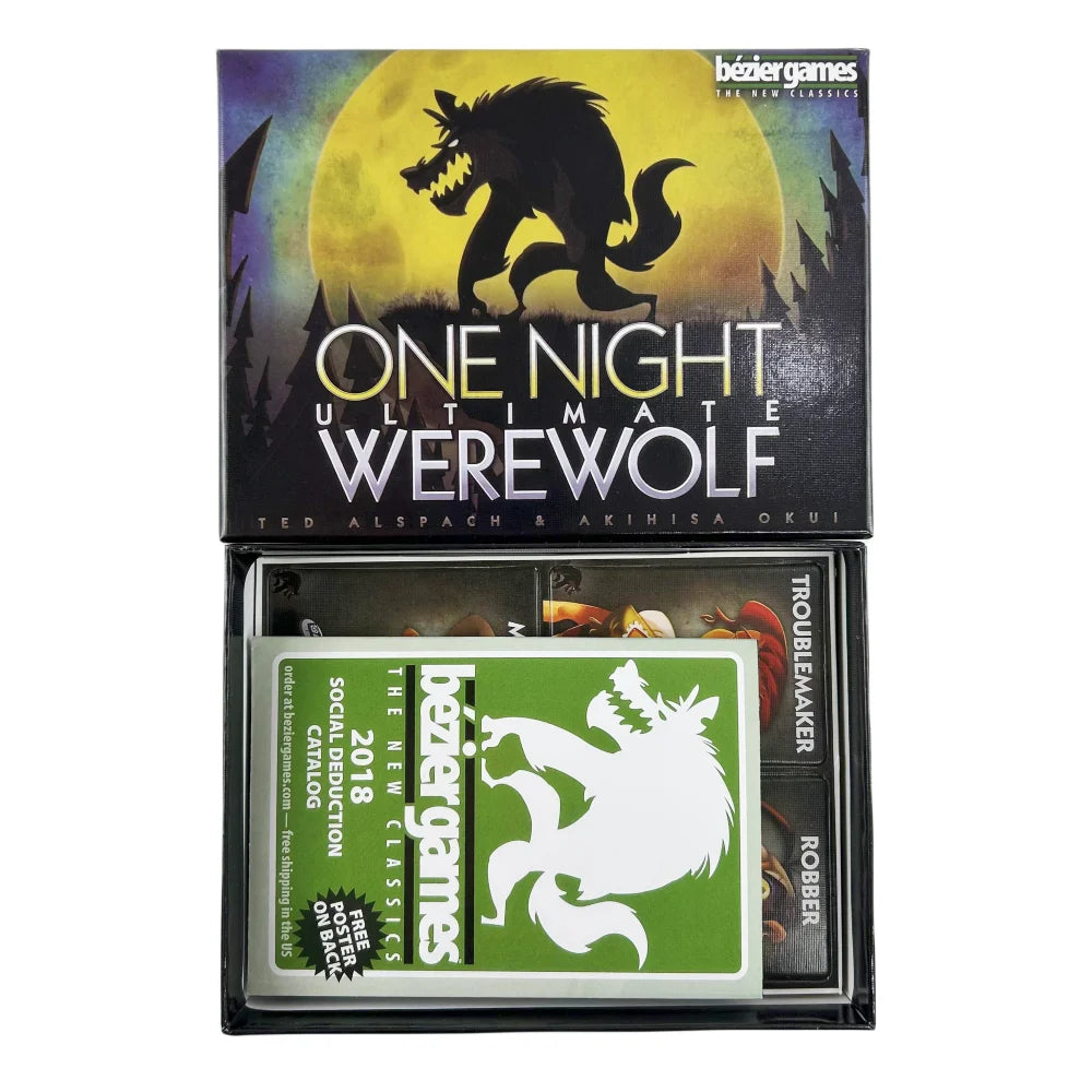 One Night Ultimate Werewolf Cards Collection Board Game Alien Super Villains Edition Deck For Party Playing