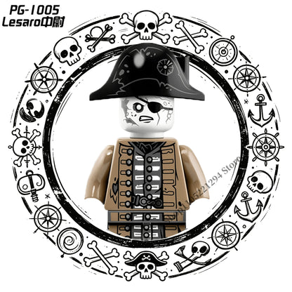 Pirates of the Caribbean building blocks toys Jack Sparrow William Turner Elizabeth Swann MINI brick toys Assemble toys gifts