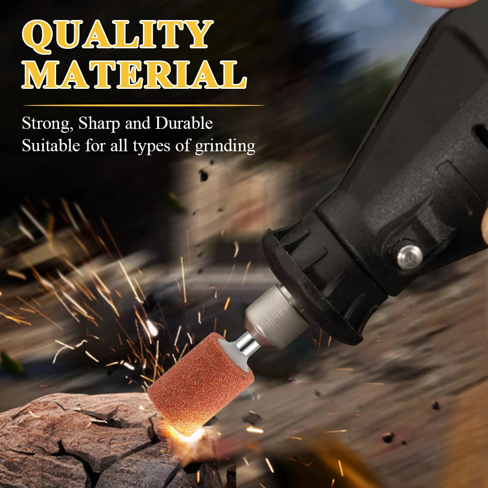 Sanding Bits for Dremel Rotary Tool, Grinding Stone Sanding Drill Bits with 1/8" Shank, Aluminium Oxide Tough Enough to Metal