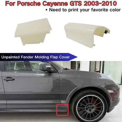 Fender Molding Flap Cover For Porsche Cayenne GTS 2003 2004 2005-2010 Unpainted 95555983700 95555983801 Car Accessories Body Kit