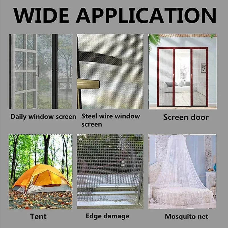 Width Window Mosquito Net Repair Tape Self-Adhesive Window Screen Repair Patch Anti-Insect Fly Mesh Broken Holes Tape