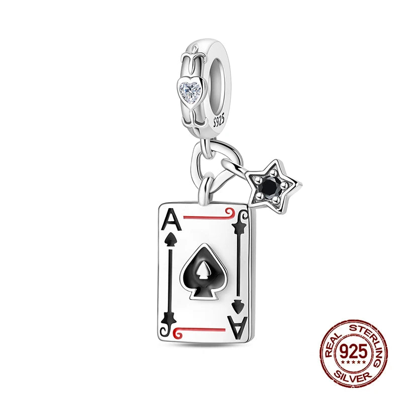 100% 925 Sterling Silver Tarot Collection Pendant DIY Hourglass Beads Fit Pandach Original Bracelet Women Jewelry Birthday Gift