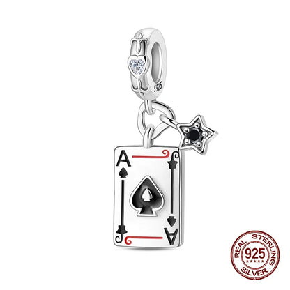 100% 925 Sterling Silver Tarot Collection Pendant DIY Hourglass Beads Fit Pandach Original Bracelet Women Jewelry Birthday Gift