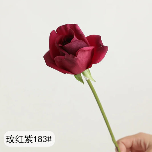 10Pcs Moisturizing Rose Real Touch Artificial Flowers Bridal Bouquet Wedding Rose Party Home Decor Valentine's Day Gift Bouquet