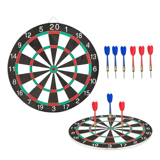 15 Inch Indoor Entertainment Dart Set with 6 Darts Easy Storage And Hanging Dart Board for Party Family Games Gathering Gifts