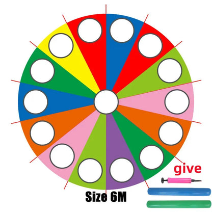 Rainbow Parachute Knock Gopher Multiplayer Interactive Hide Seek Outdoor Children Group Game Leisure Party Toy Gift Adults kids