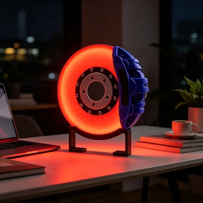 DIY Brake Disc LED Atmosphere Charging Desktop Wall-mounted Night Light Ornament