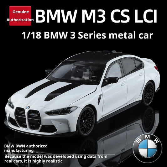 1:18 BMW M3 Model Car Exquisite Simulation Alloy Diecast Model High-Performance Coupe Pull Back Toy Car Collectible Decoration