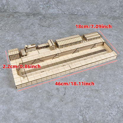Assembly Architectural Sand Table Navy Yard Naval Base Building Shipyard Dockyard Ship Diorama Miniature Scale Model Kit 1/700