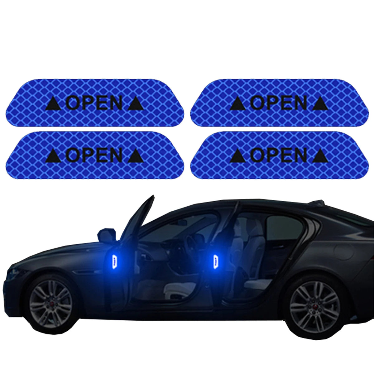 Reflective Car Accessories Door Sticker Safety Tape Inside Auto For Porsche Cayenne Mini F56 Ioniq 5 Ford Focus Mk4