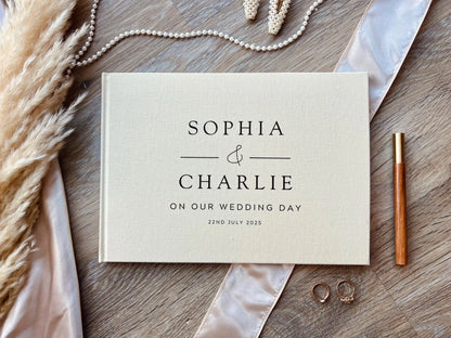 Custom Linen Wedding Guest Book Polaroid Photo Album Engagement Anniversary Scrapbook Reception Keepsake Book Birthday Book