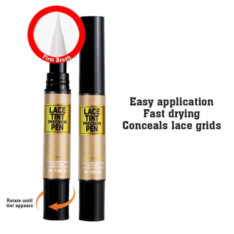 Tinted Lace Precison Parting Pen 100ml Lace Tint Mousse Brown Lace Dyeing Spray Wig Lace Tint With Brush Applicatior Wholesale