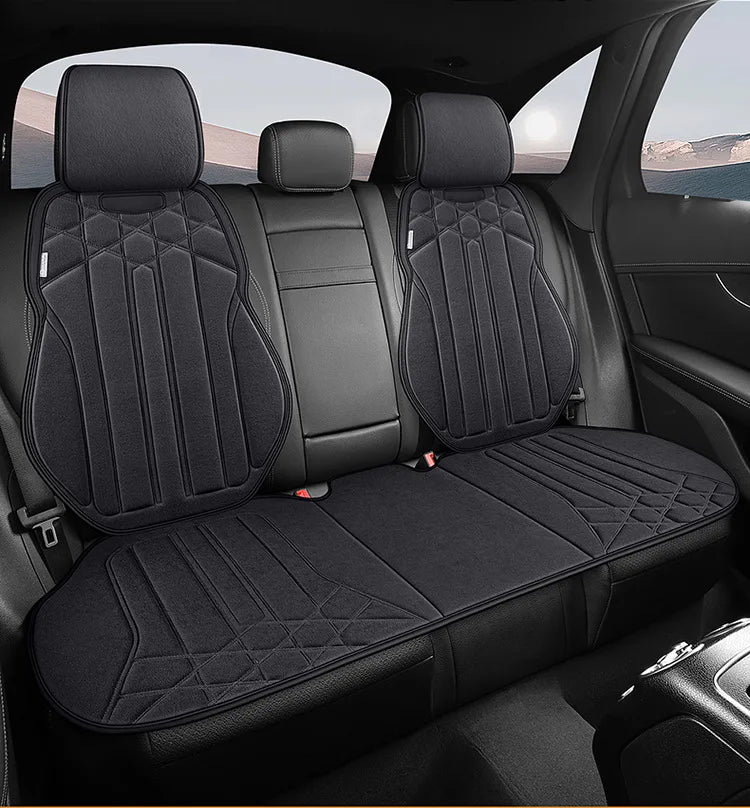 Car Suede Seat Protection Universal Car Seat Cover All Season Breathable Perforated Suede SUV Sedan Seat Cover Latex Cushion