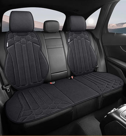 Car Suede Seat Protection Universal Car Seat Cover All Season Breathable Perforated Suede SUV Sedan Seat Cover Latex Cushion