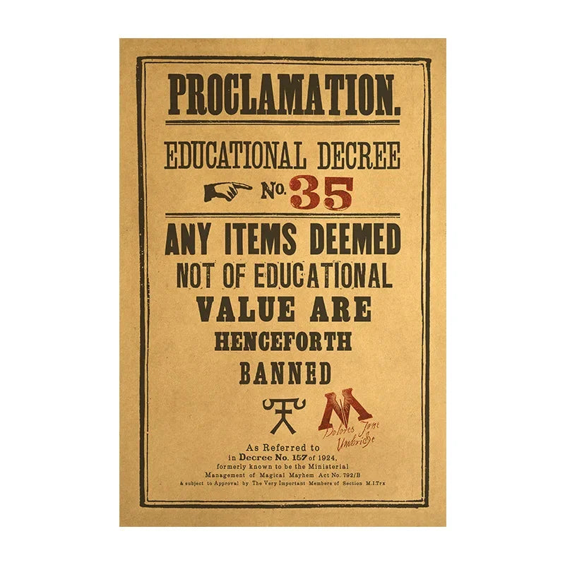 Magic School Movie Peripheral Posters Cosplay Party Decorations Suitable for Indoors Bars Wall Stickers Creative Fun Gifts