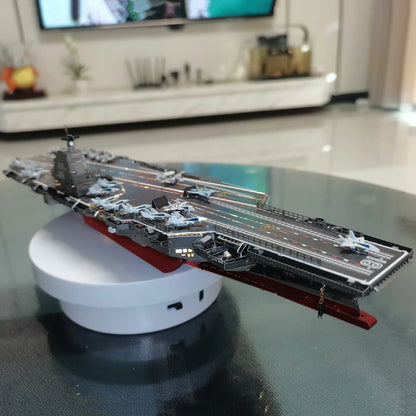 1/1000 Scale Fujian Aircraft Carrier Model 33cm Made of Metal Equipped with Lights Ships Static Model Ship Toy Ornament