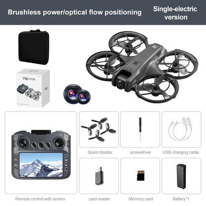 V666 Quadcopter Drone: 8K HD Camera, FPV, Brushless, Intelligent Obstacle Avoidance RC Toy