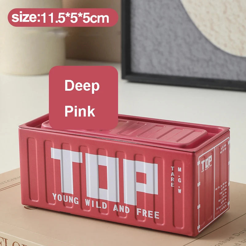 Iron Storage Box Retro Industrial Style Metal Miniature Container Model Decorative Storage Box Creative Model Display Piece