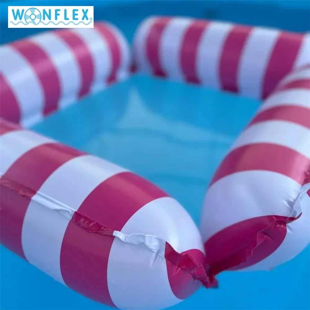 4-in-1 Multi-Purpose Water Pool Float Hammock Saddle Lounge Chair Drifter Non-Stick PVC Material for Fun Pool Relaxation
