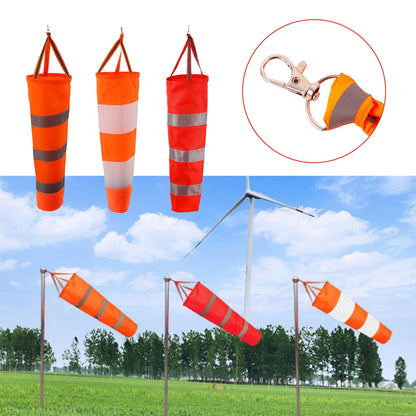 60/80/100cm Reflective Windsock Outdoor Rip-stop Wind Measurement Weather Vane Refective Windsock Weathervane Waterproof 1Pc