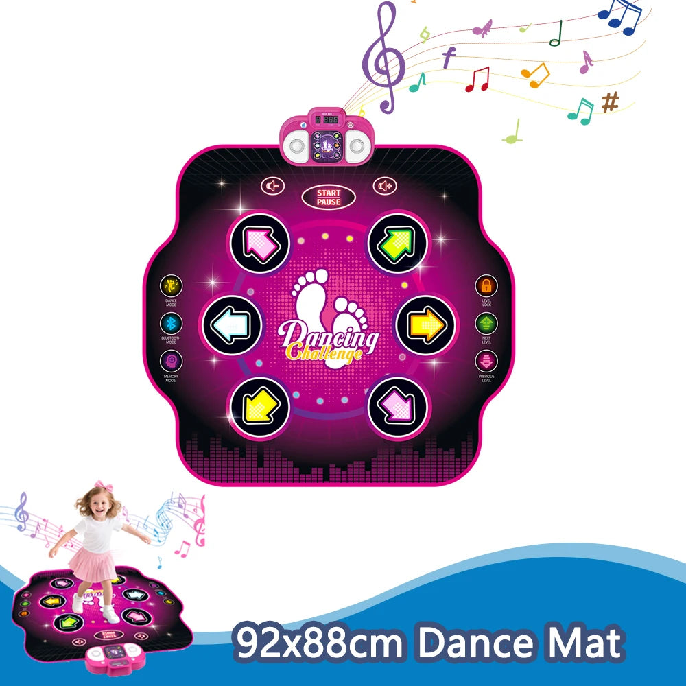92x88cm Electronic Dance Mat Multi-Function Dancing Blanket with 2 Modes&9 Levels Kids Floor Music Blanket Educational Toy Gifts