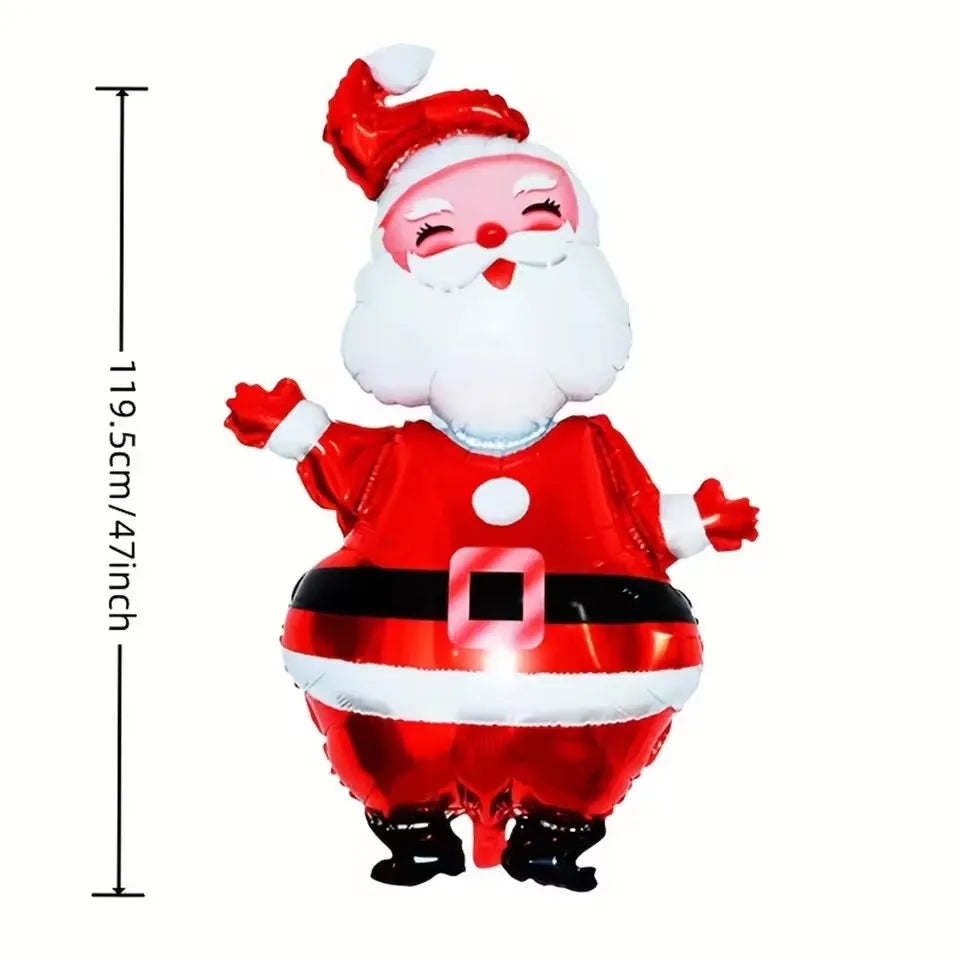 2 Pieces 119cm Giant Santa Claus Balloons Large Inflatable Foil Balloons For Christmas Party Decoration Supplies Balloons
