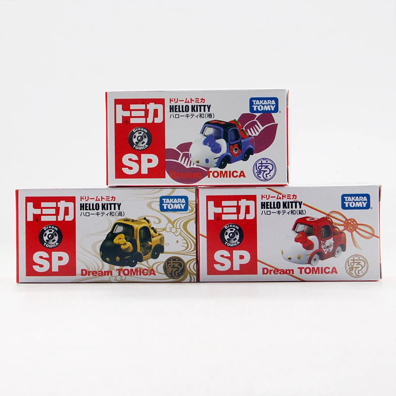 Tomy  Tomica Hello Kitty Diecast Alloy Car Model Japanese Wa Style Collectible Decorative Vehicle Gift For  Collectors