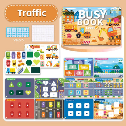 Children Quiet Busy Book 4 Themes Cartoon Travel Sticker Books Kids DIY Sticker Educational Game Montessori Paste Book Toy Gifts
