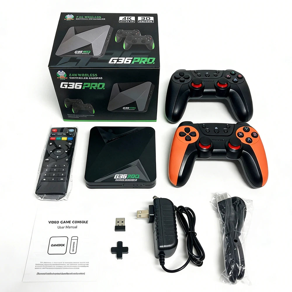 2026 New Super G36 Pro Game Console with 256G 120000+ Retro Video Games,Game Box with Wireless Controller,Kid Gift