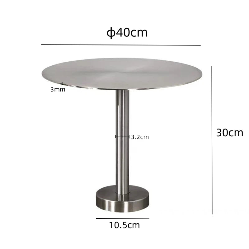 Wall Mounted Floating round Table Stainless Steel Space Saving for Small Living Room Bedroom Coffee Shop Dining Table Design