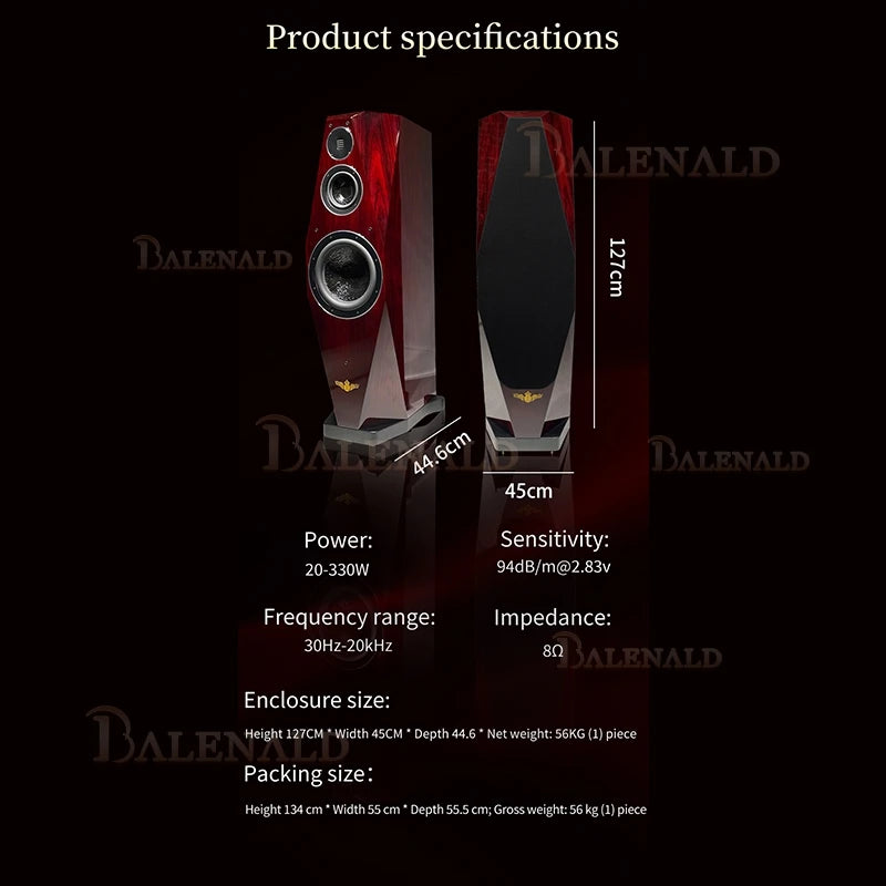 Balenald Home Theater Diamond No. 8 Super Fever-Grade HiFi High-Fidelity High-End Speaker Audio Floor Box